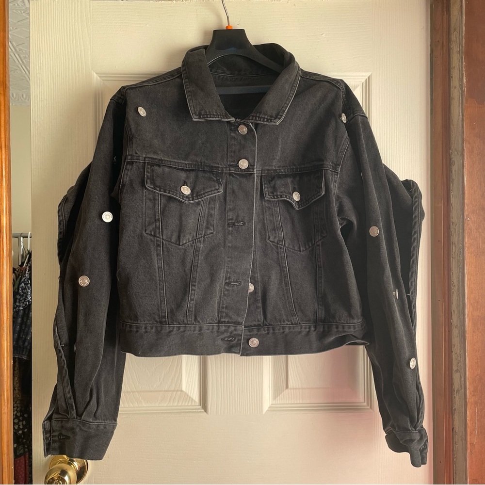 BALENCIAGA CROPPED DENIM JACKET